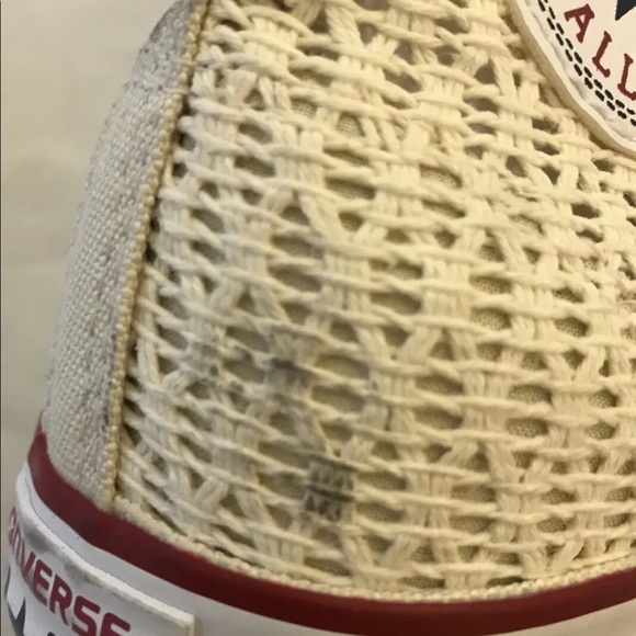 New Converse Chuck Taylor Mesh Crochet Cream Women Hi Top Shoes Hi Cut Sz 10.5 - Picture 9 of 11